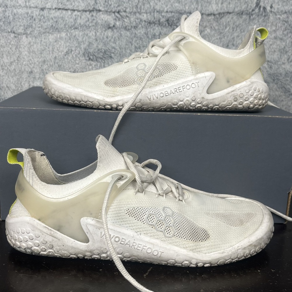 Vivo Barefoot White and Gray Athletic Shoes
